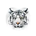 Knight on a chessboard in the background, a warrior holding a tiger in front tattoo design idea