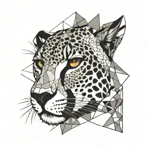 Cheetah face tattoo tattoo design idea