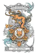 number 111 and Sagittarius tattoo design idea