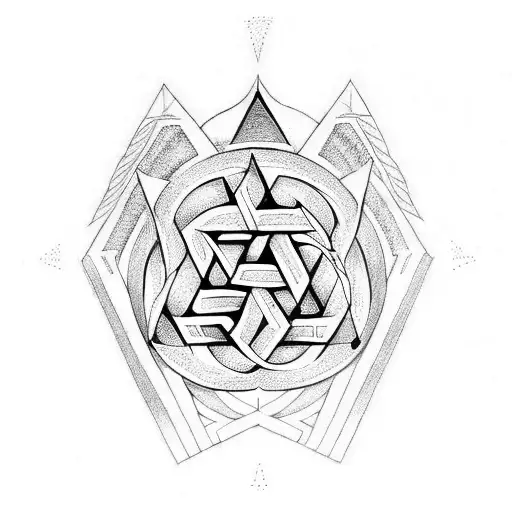 Valknut Symbol tattoo design idea