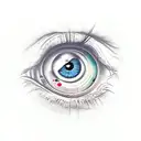 Evil Eye tattoo design idea