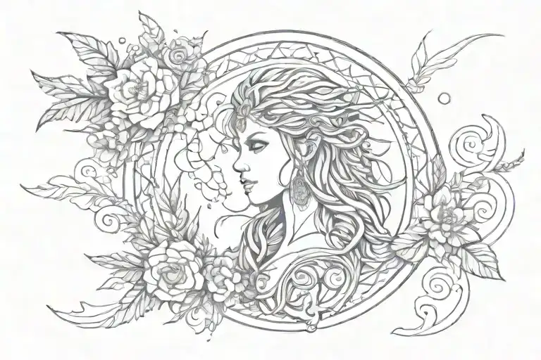 free spirit tattoo design idea
