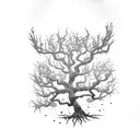 fig strangler tree tattoo design idea