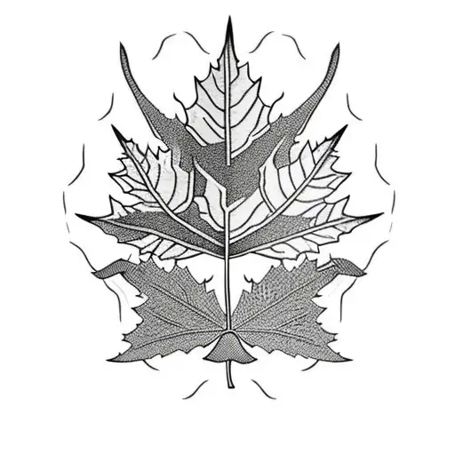 Maple Leaf + samurai tattoo design idea