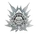 Maple Leaf + samurai tattoo design idea