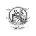 Romans 12:19 Bible Script with clouds and lightning surrounding it tattoo design idea