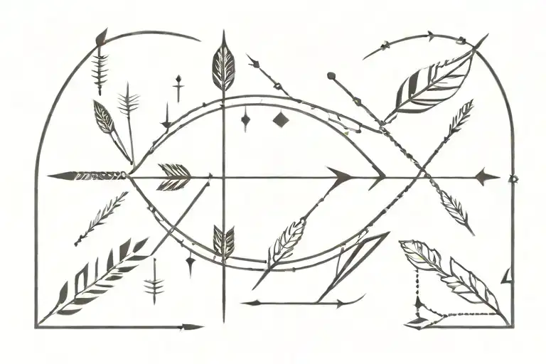 arrow native American tattoo design idea