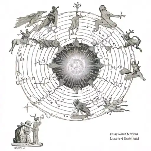 9 circles of hell according to Dante vision tattoo design idea