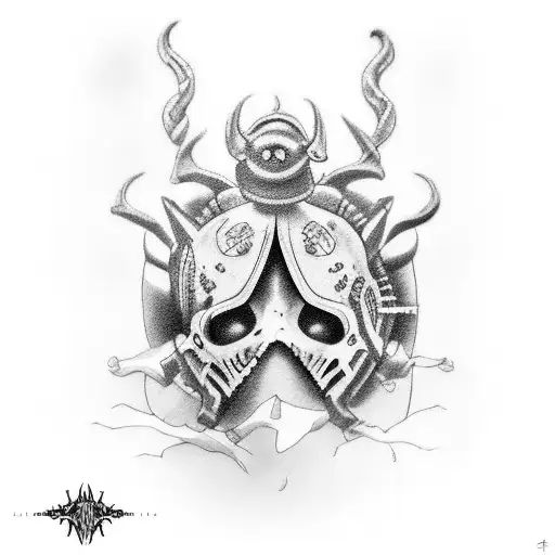 tattoo based off the lyric "like a team of mules, pulling hell off of its hinges" tattoo design idea