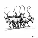 more simplistic tattoo based off lyric "like a team of mules, pulling hell off of its hinges" add more linework tattoo design idea