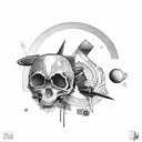 more simplistic line work. not as much shading.  tattoo design idea