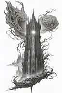 dark tower tattoo design idea