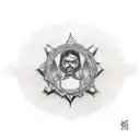 A stylized tattoo of a UNIX command line interface with subtle nods to social issues like equality and justice tattoo design idea