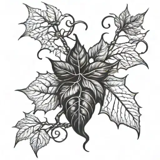 Barbed wire poison ivy tattoo design tattoo design idea