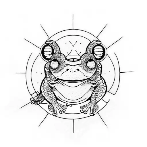 samurai frog tattoo  tattoo design idea