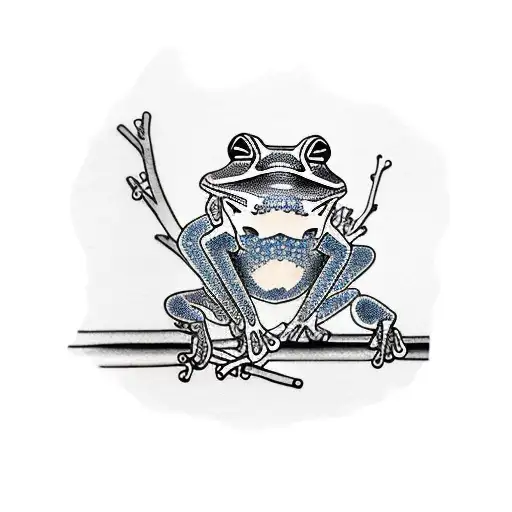 samurai tree frog tattoo  tattoo design idea