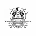 samurai frog tattoo  tattoo design idea