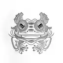 samurai tree frog tattoo  tattoo design idea