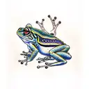 samurai tree frog tattoo  tattoo design idea