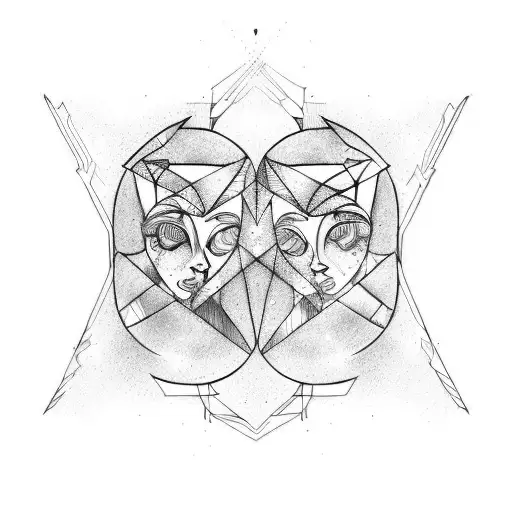 gemini tattoo design idea