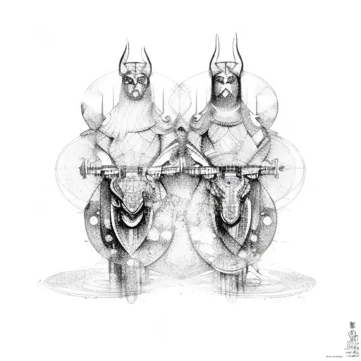 gemini tattoo design idea