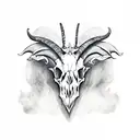 goat Skull Devil  tattoo design idea
