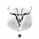 goat Skull Devil  tattoo design idea