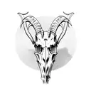 goat Skull Devil  tattoo design idea