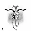 goat Skull Devil  tattoo design idea