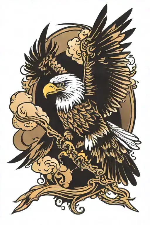 eagle soaring tattoo design idea