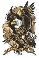 eagle soaring tattoo design idea