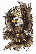 eagle soaring tattoo design idea