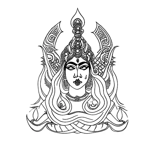 kali goddess of death tattoo design idea