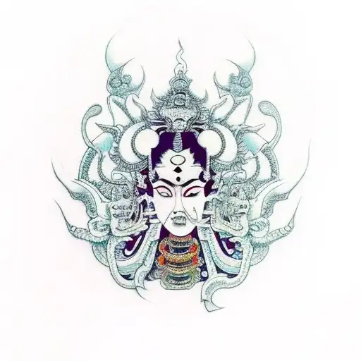 kali goddess of death tattoo design idea