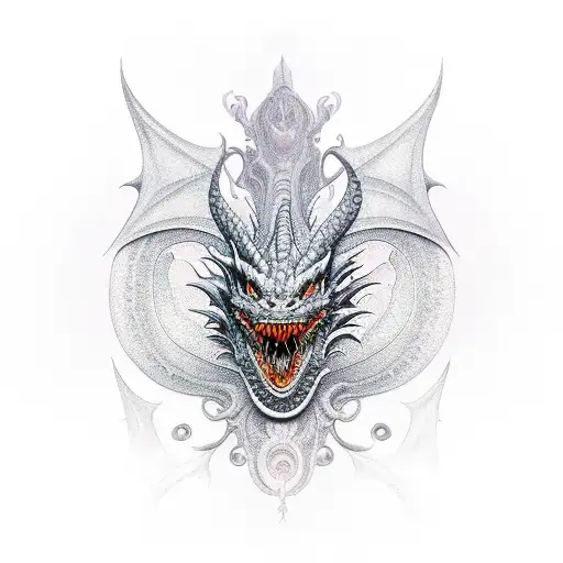 Dragon Scale designs intricate regal tattoo design idea