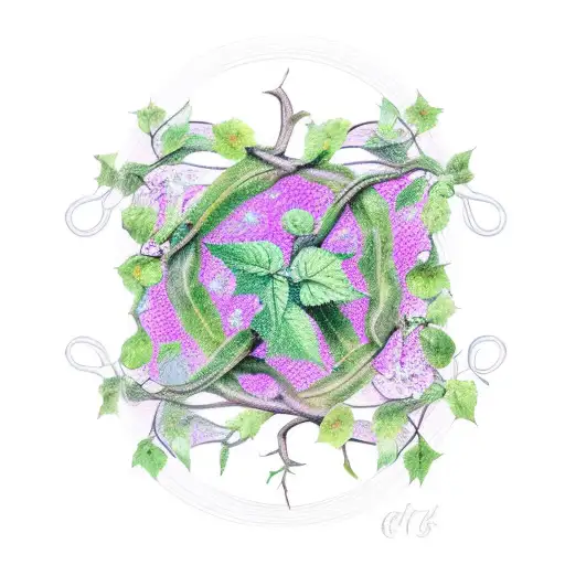 ivy vine tattoo design idea