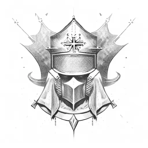 knight templar in battle grounds tattoo design idea