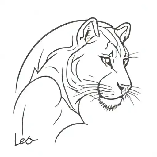 leo + destined for greatness tattoo design idea