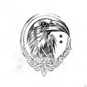raven, roman empire tattoo design idea