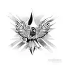 raven, roman empire tattoo design idea