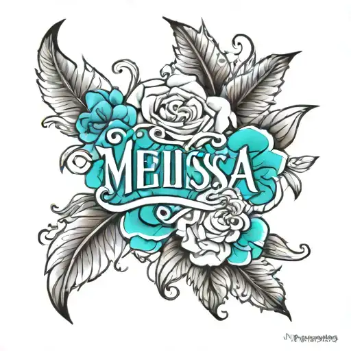 The name "Melissa" tattoo design idea