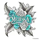The name "Melissa" tattoo design idea