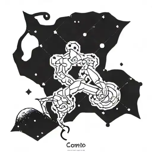 Aries and Scorpio constellation intertwined tattoo design idea
