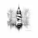 praying in vain for a savior to rise from these streets tattoo design idea