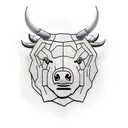 bull bear tattoo design idea