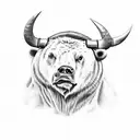 bull bear tattoo design idea