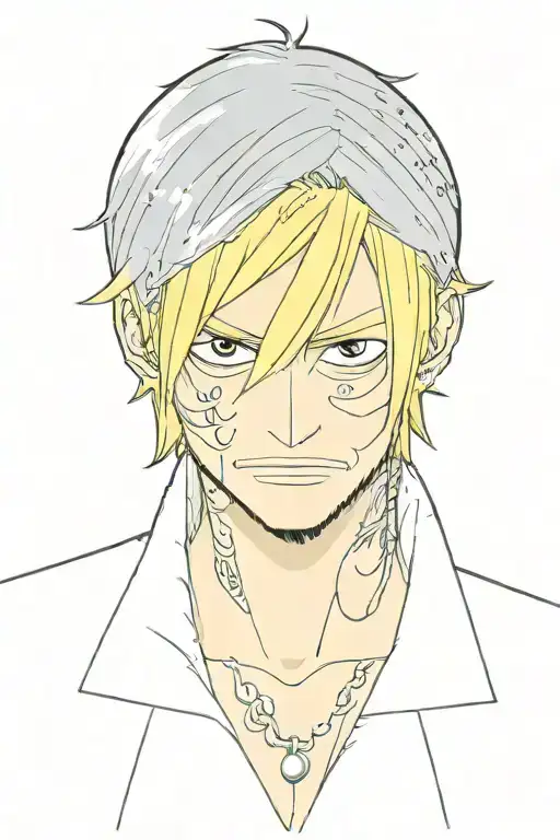 sanji one piece, no hands, 0 hands tattoo design idea