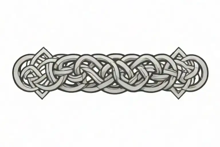 celtic knot intertwined tattoo design idea