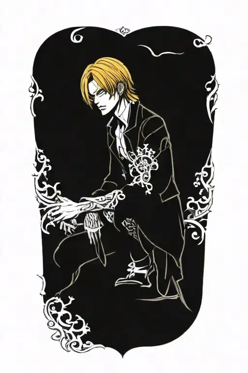 sanji one piece tattoo design idea