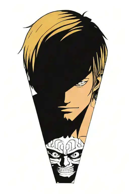 sanji one piece, no hands, 0 hands tattoo design idea